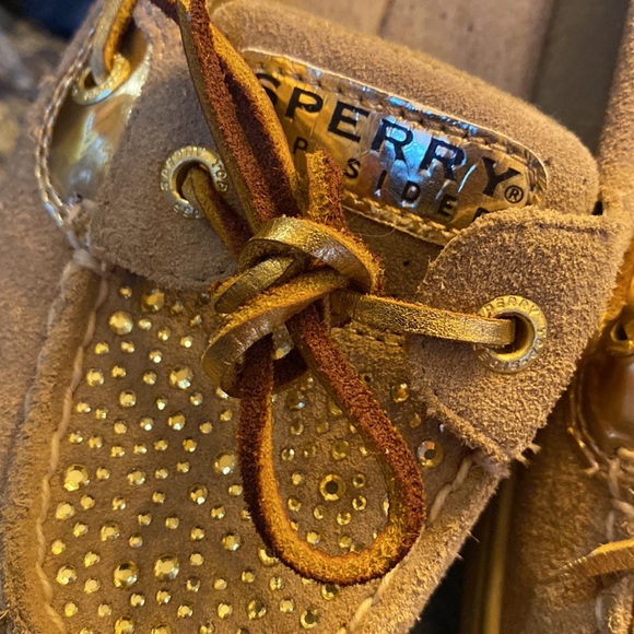 Sperry top sider with gold gems - Picture 2 of 8